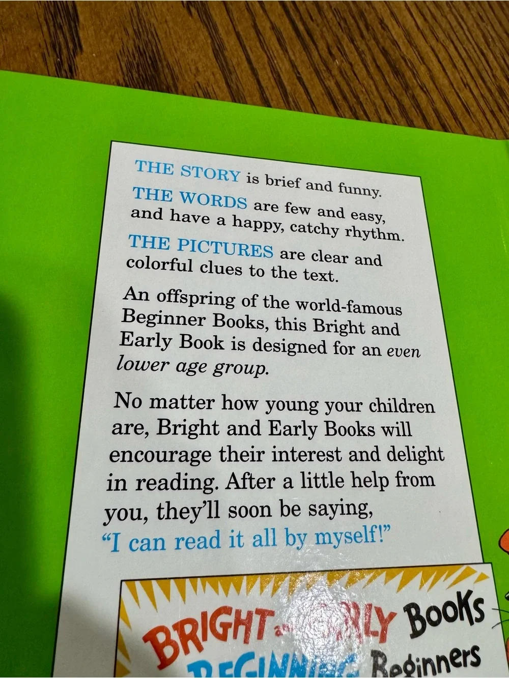 3 Dr. Seuss Bright & Early Books for Beginning Beginners Moo, People House, Ear